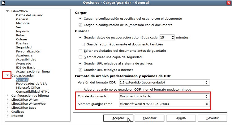TUTORIAL] LIBREOFFICE (II): Guardar archivos en formato Microsoft Office  automáticamente - Linux Mint Forums